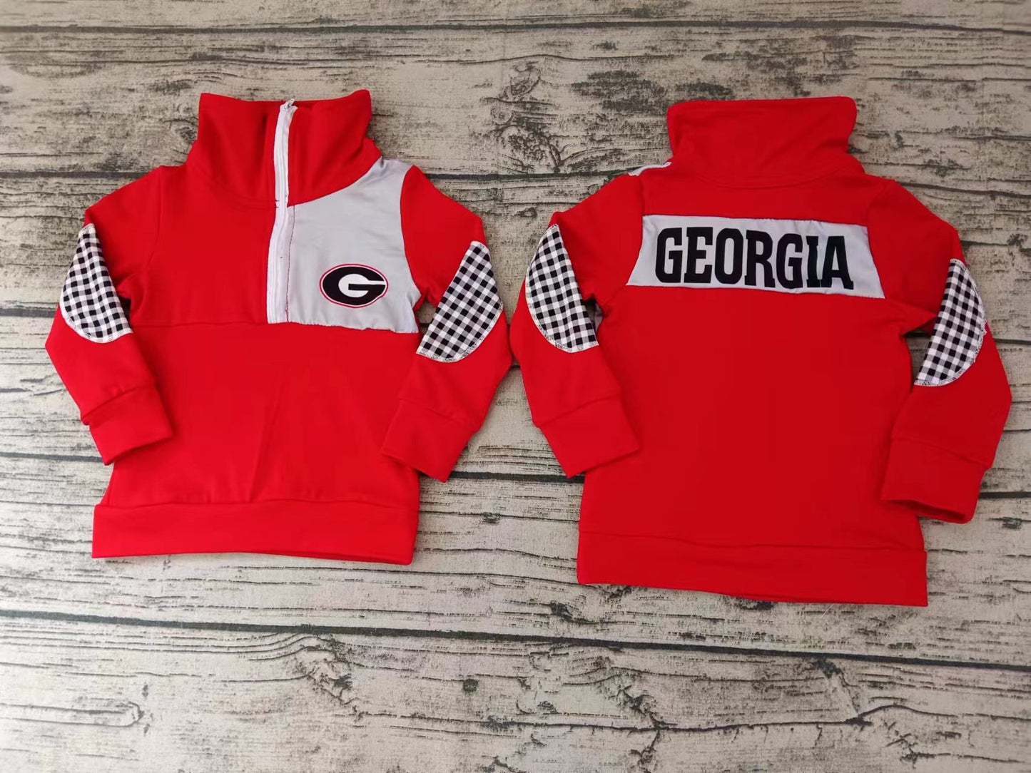 red color cotton boys college pullovers