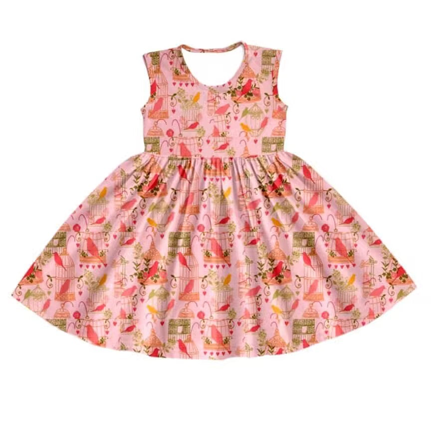 custom moq 5 eta 4-5 weeks baby girl clothes sleeveless summer dresses