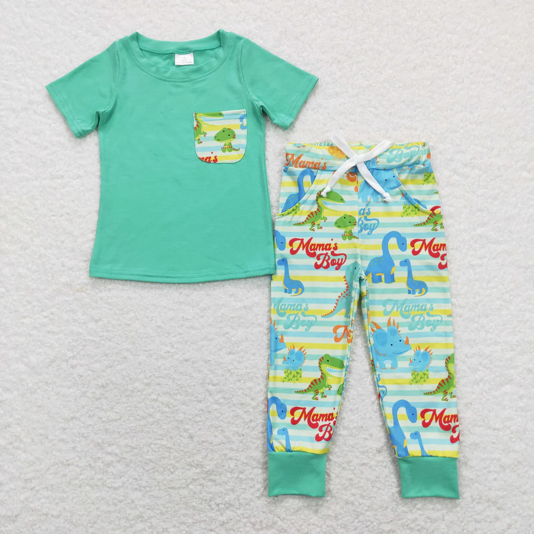 RTS NO MOQ Sibling Baby boy clothes MAMA short Sleeve pants Suits