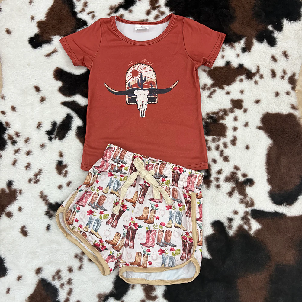 RTS NO MOQ baby Boy Clothes short sleeve shorts Sets