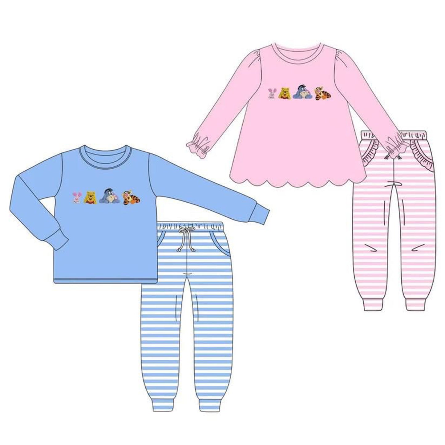 Custom moq 5 each style eta 6-7weeks baby boy clothes long sleeve pants set 2 -25.9.8