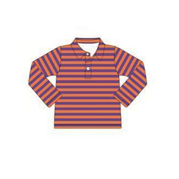 custom moq 3 eta 6-8weeks baby boys clothes yellow and purple long sleeve top