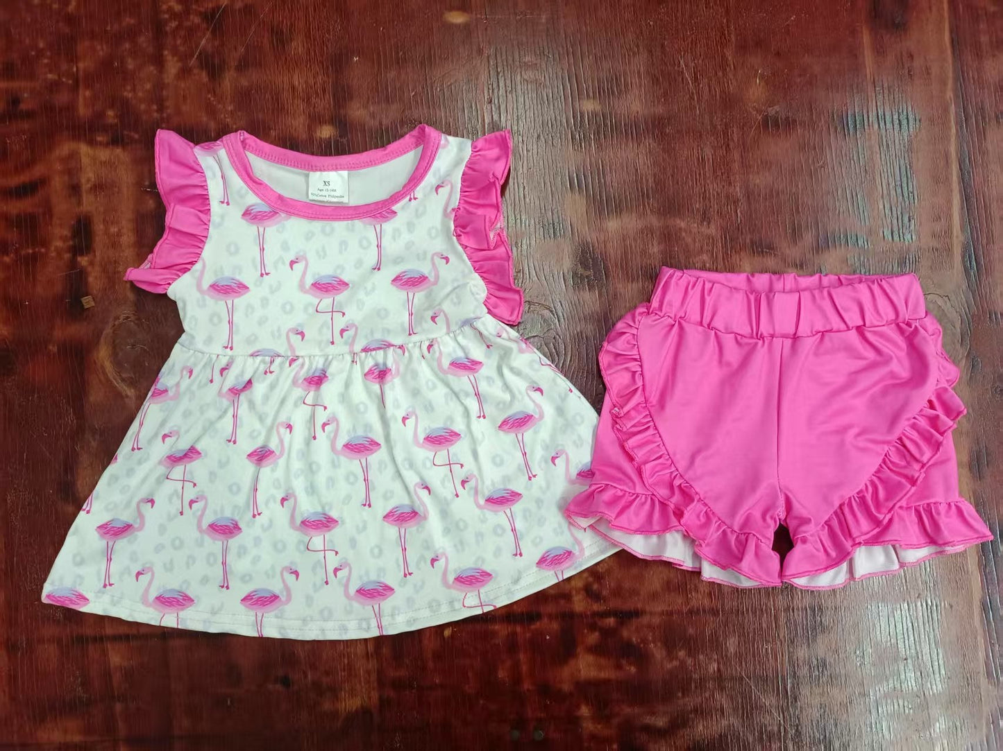 Custom moq 3 eta 6-7weeks baby girls clothes sleeveless shorts sets