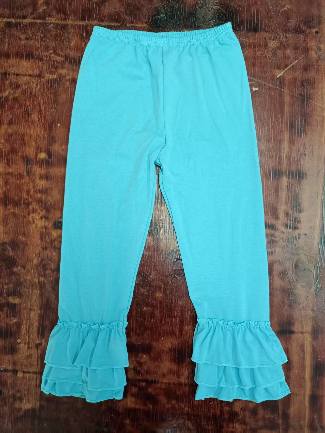 Custom moq 3 eta 6-7weeks baby girl clothes teal lace long Pants