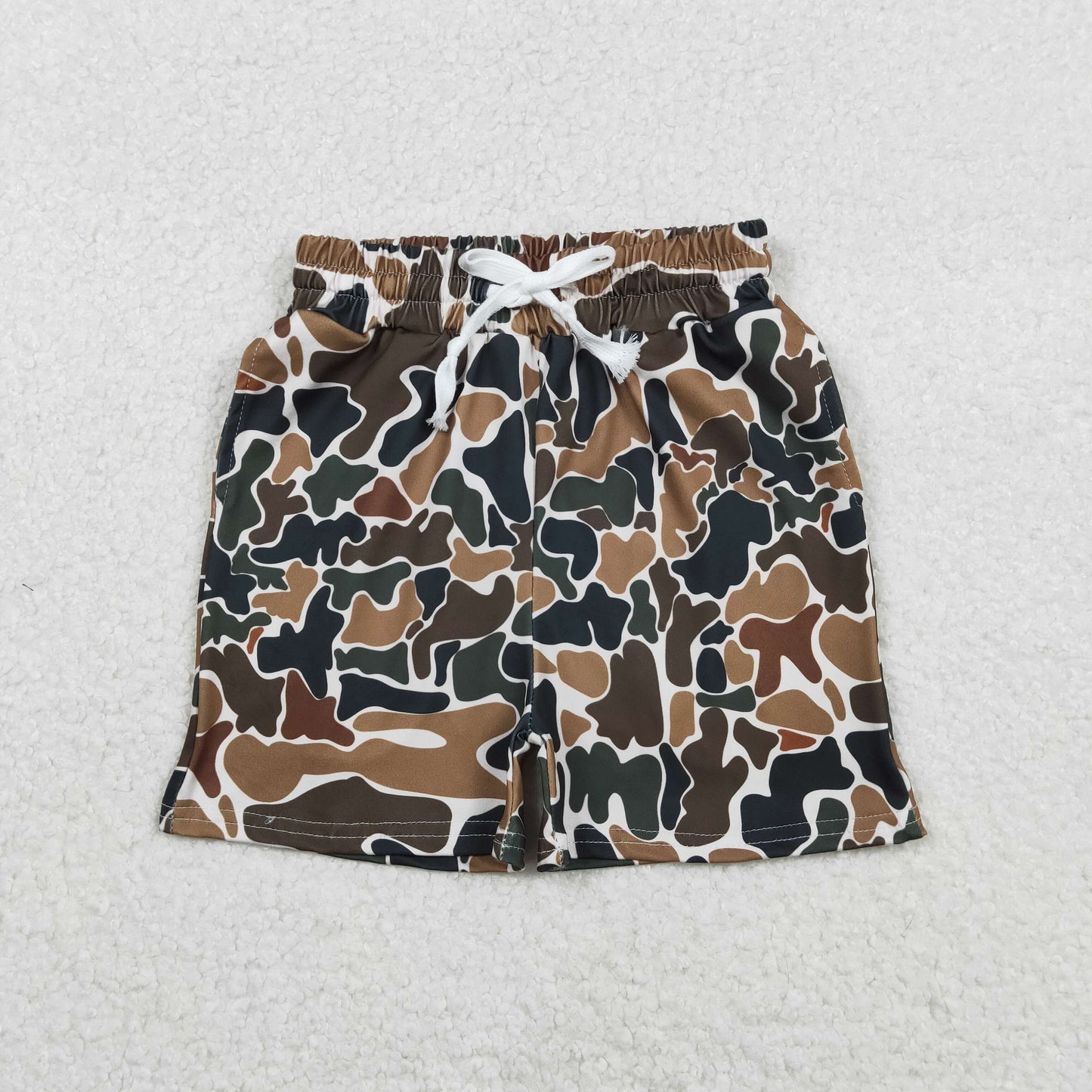 RTS NO MOQ(In Stock) SS0732 Boys' Brown Camouflage Beige Shorts