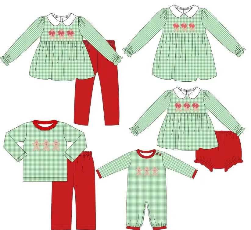 Custom moq 5 each style eta 6-7weeks baby boy clothes bow long sleeve pants set 2 and dress and brief sets and rompers-25.9.4