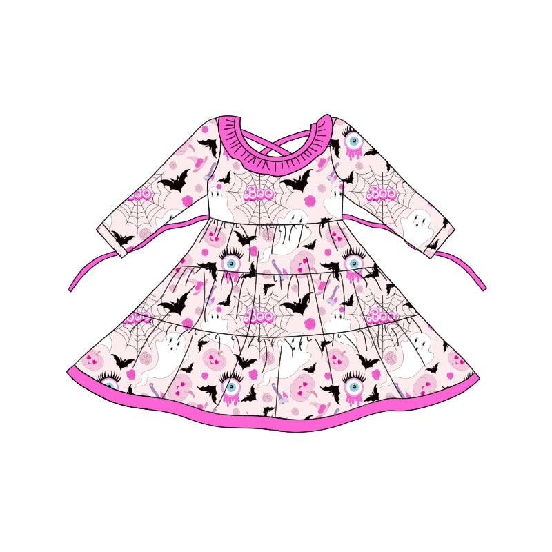 8.20 custom each style moq 5eta 4-6week baby girls clothes purple long sleeve dress