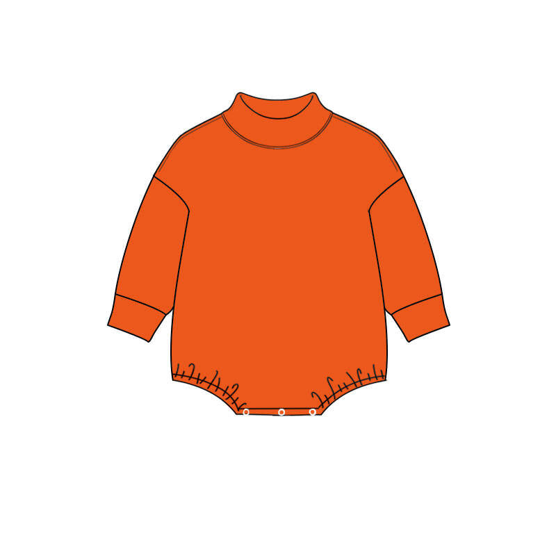 custom moq 5 mix size High Neck Baby Kids Solid Neck Long Sleeve Sweatshirt Rompers