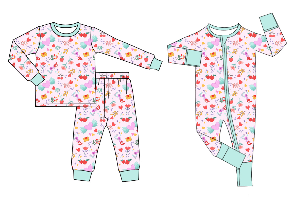 11.3 custom each style moq 5eta 4-6week Sibling love pink baby girl sets and rompers match family design
