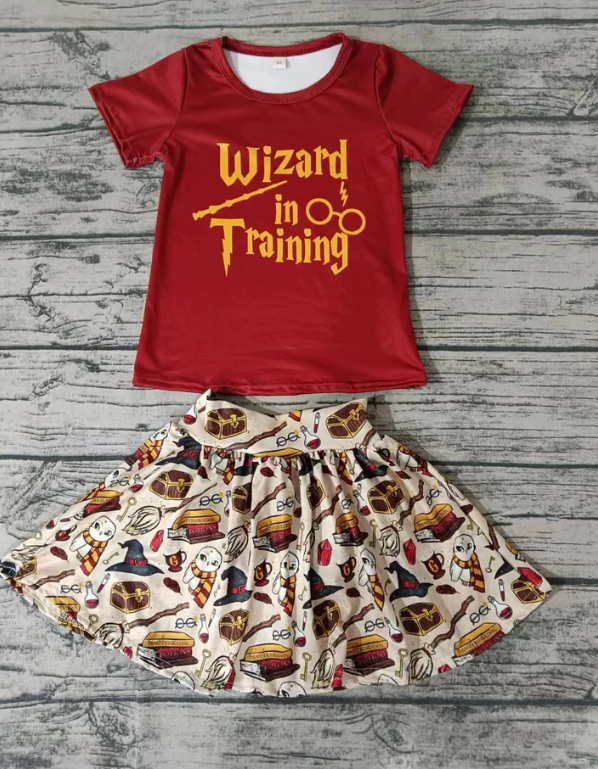 Deadline July 4 custom no moq eta 6-7weeks Summer short sleeve short skirt girls suit