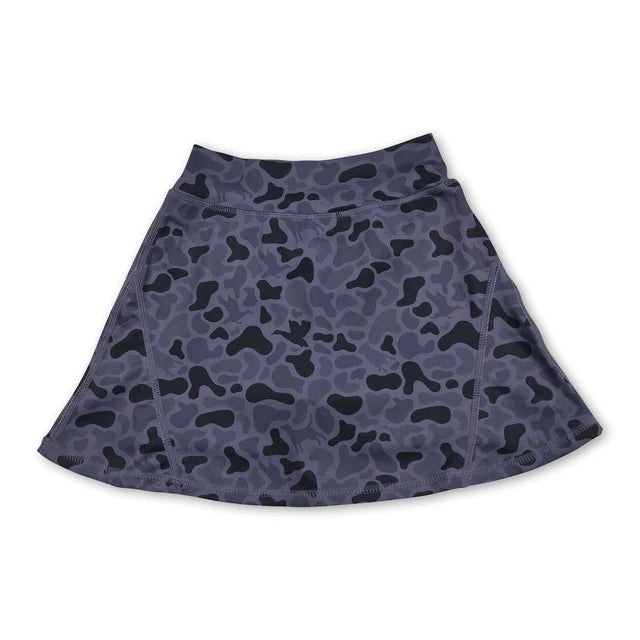 RTS NO MOQ Sibling Baby Girls Camo Yoga Skorts Bottom