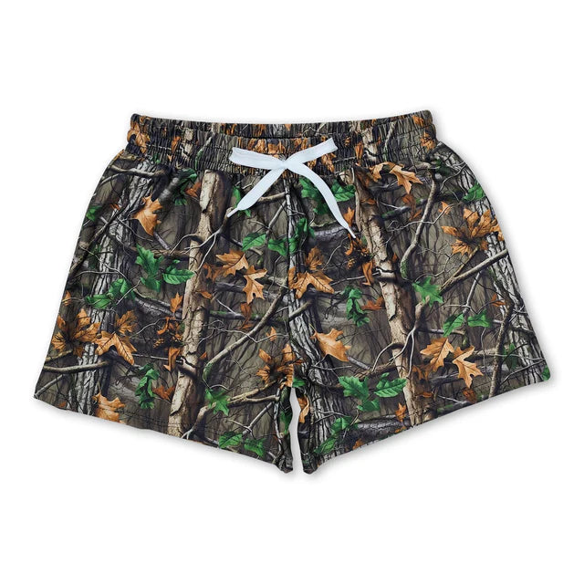 RTS NO MOQ(In Stock)Baby Boys Western Cow Aztec Trunks Bottoms Swimsuits