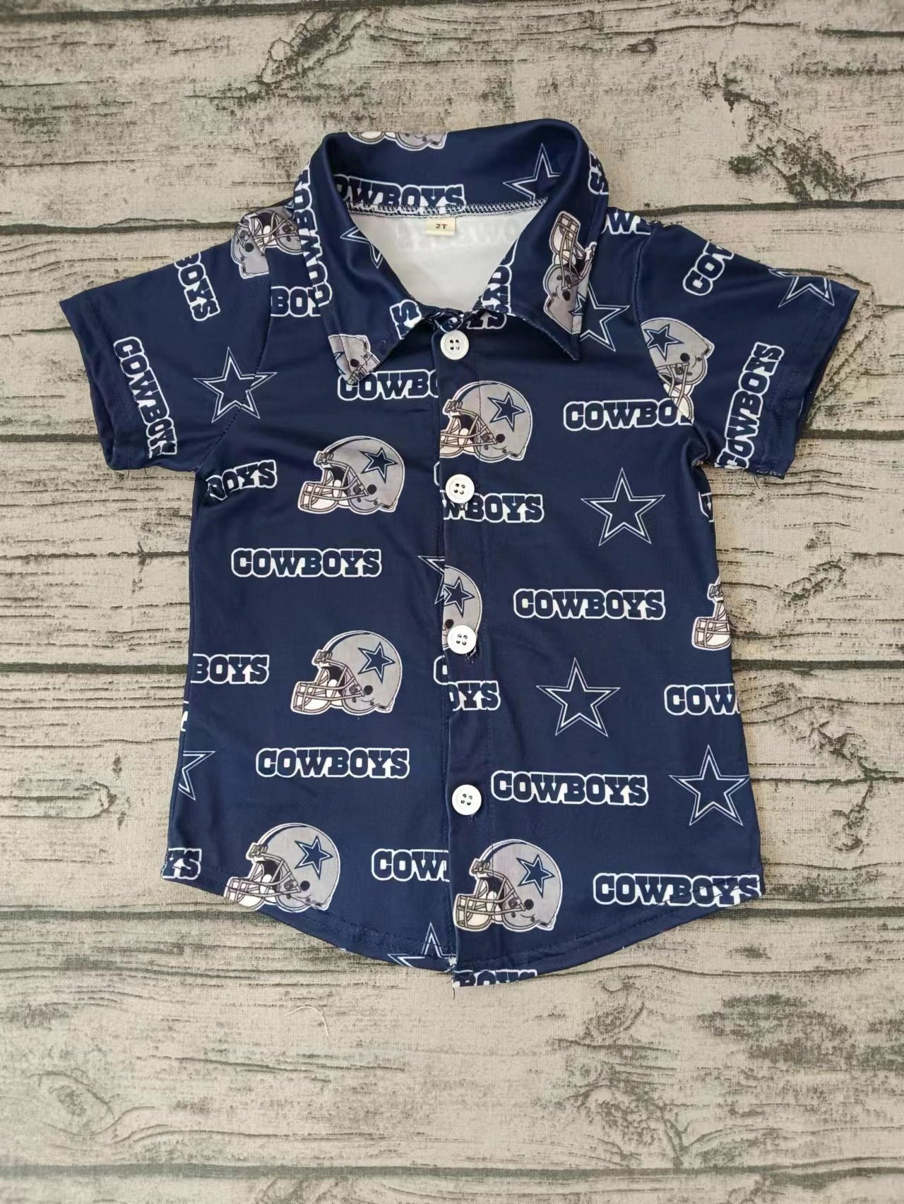 Deadline October 2 custom no moq eta 6-8weeks Dark blue short-sleeved button-down shirt with hockey helmet
