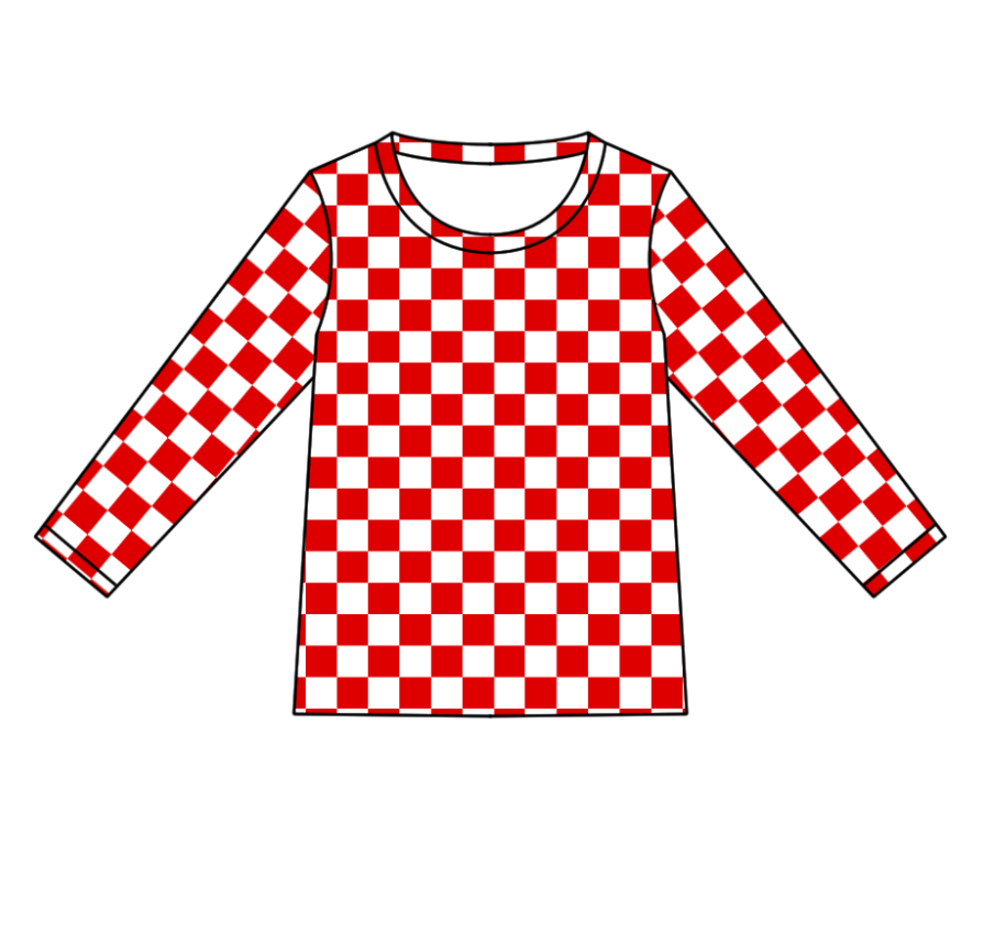 Custom moq 5 each style eta 6-7weeks baby boy clothes red plaid long sleeve top-25.8.25