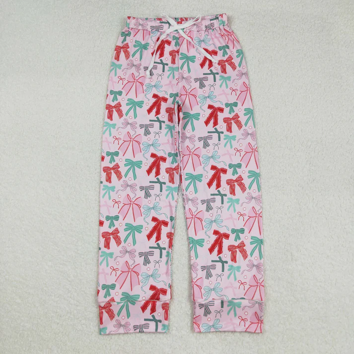 RTS NO MOQ Sibling Baby girl clothes bow long-sleeved trousers suit & romper and blanket and adult pants