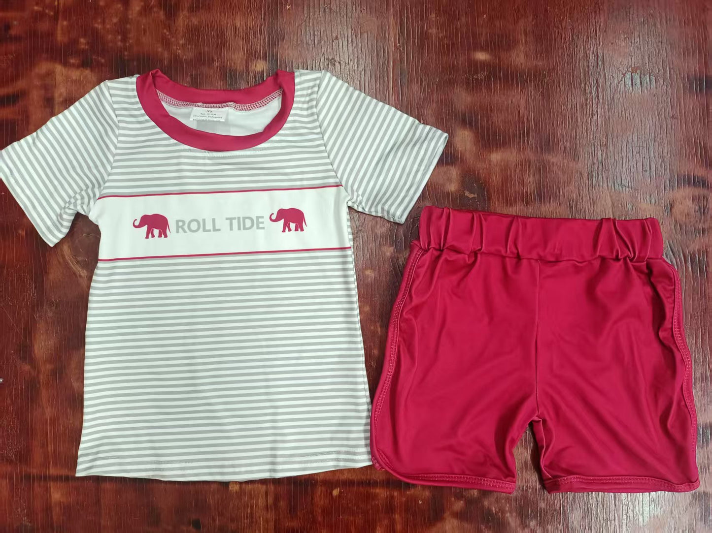 Custom moq 3 eta 6-7weeks baby boys clothes Team short Sleeve shorts sets