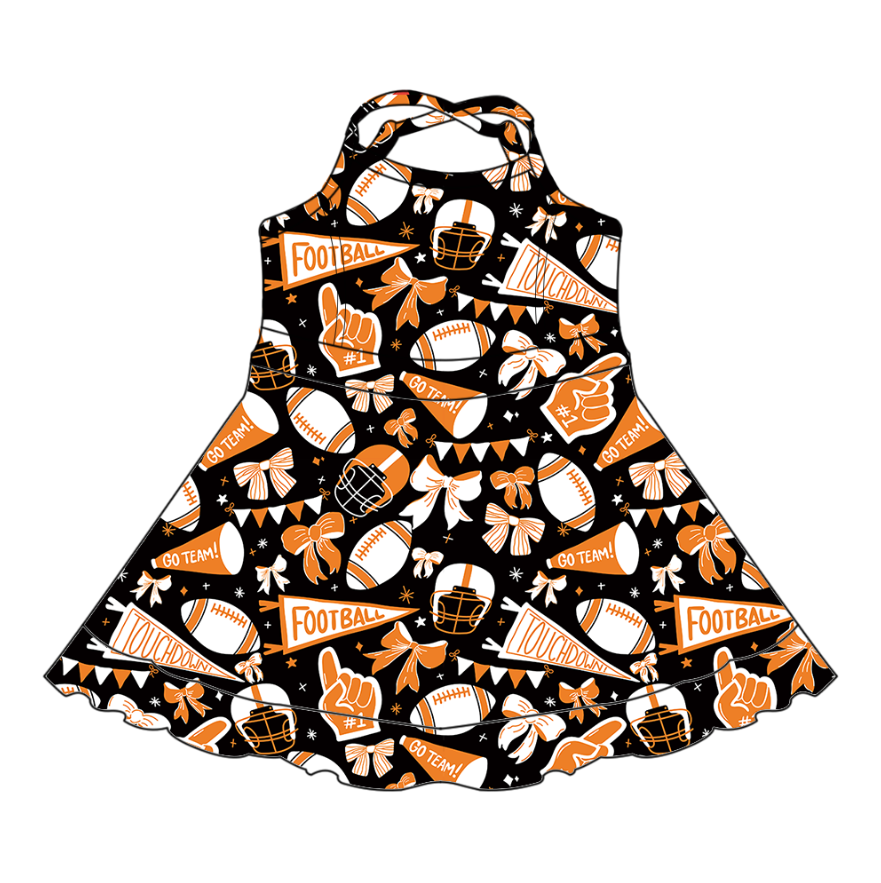 Custom moq 5 each style eta 6-7weeks baby girl clothes team sleeveless dress-25.7.22