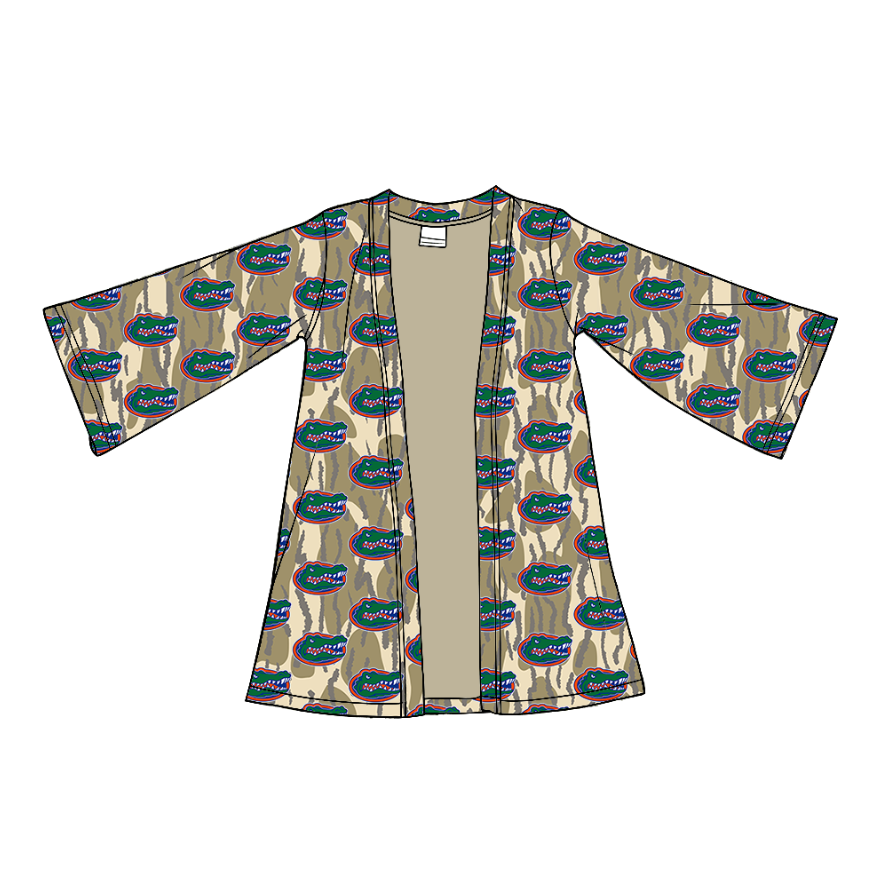 Custom moq 5 mix size milk silk baby girls clothes team summer camouflage long-sleeved cardigan-25.11.22