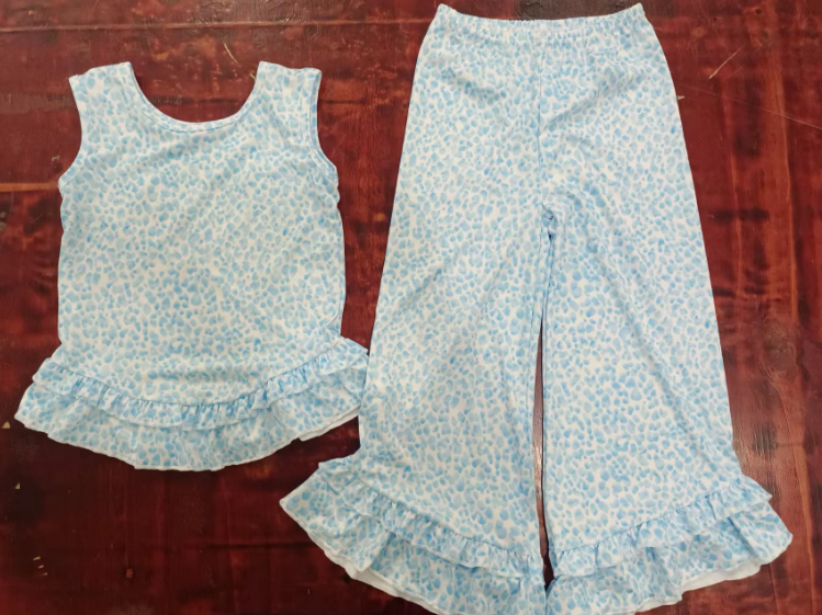 custom moq 3 eta 5weeks Summer Summer leopard print short sleeve trousers suit