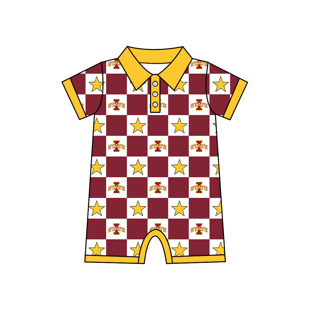 Custom moq 5 mix size milk silk summer teams Red Checked Bows Baby Girl Sleeveless Top Skirt Short Set Dress And Shorts Yoga Outfit Boy's Top Shorts Set Romper