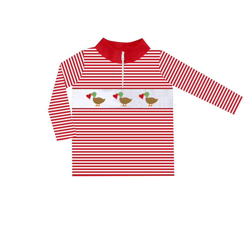9.13 custom each style moq 5 eta 4-6week baby boys clothes red striped long sleeve top