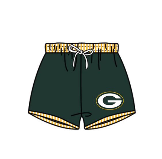 Custom moq 5 mix size milk silk summer teams baby girl boys clothes Dark Green Two-Piece Swimsuit Set One Piece Swimsuits boy swim trunks