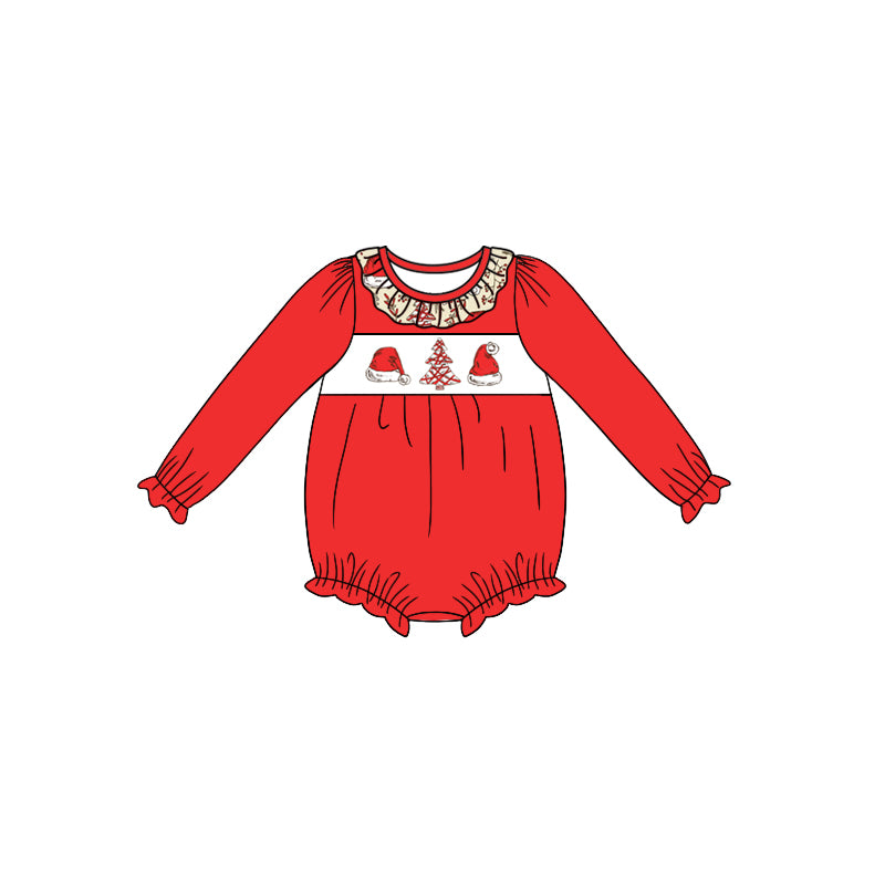 6.20 custom each style moq 5eta 4-6week Sibling Sister Christmas red baby girls dress and baby romper match family design