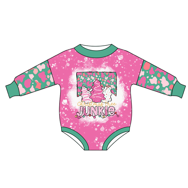 7.6 custom each style moq 5eta 4-6week Sibling Sister Christmas pink baby girls sets and rompers match family design