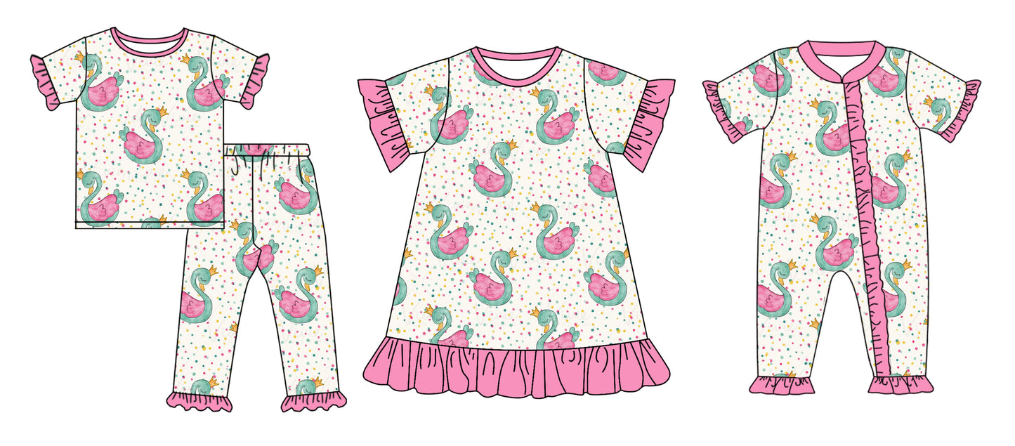 12.27 custom each style moq 5eta 4-6week Sibling Sisterbaby girl sets and dress and rompers match family design