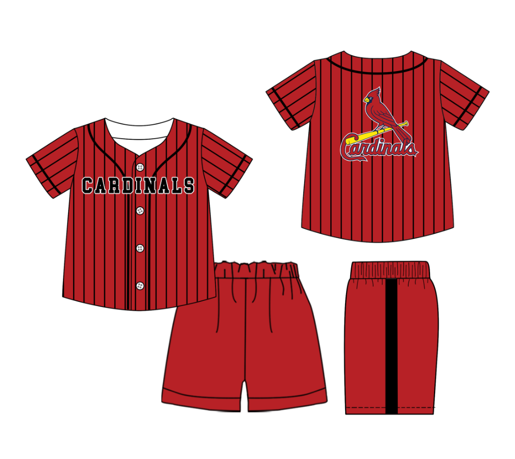 Custom moq 3 or 5 mix size milk silk summer teams baby boy clothes red short sleeve shorts sets-26.1.20