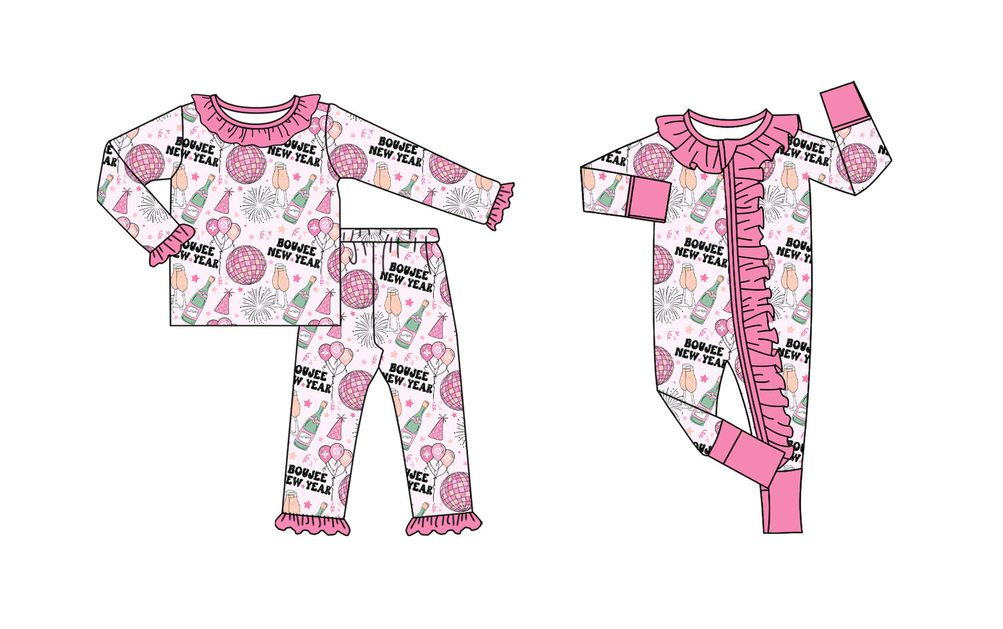 25.9.1 custom each style moq 5eta 4-6week Sibling Sisters NEW YEAR baby girl clothes long sleeve pants sets and romper match family design