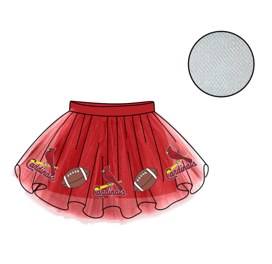 Custom moq 5 mix size milk silk summer teams Baby Girl's Red Mesh Skirt Summer Outfit Team Clothing