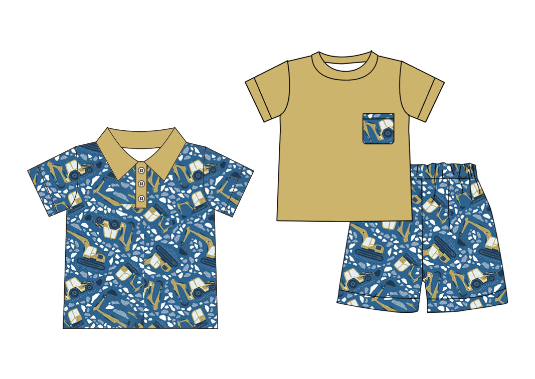 3.31 custom each style moq 5eta 4-6week Sibling Sister baby boy sets and boy top match family design