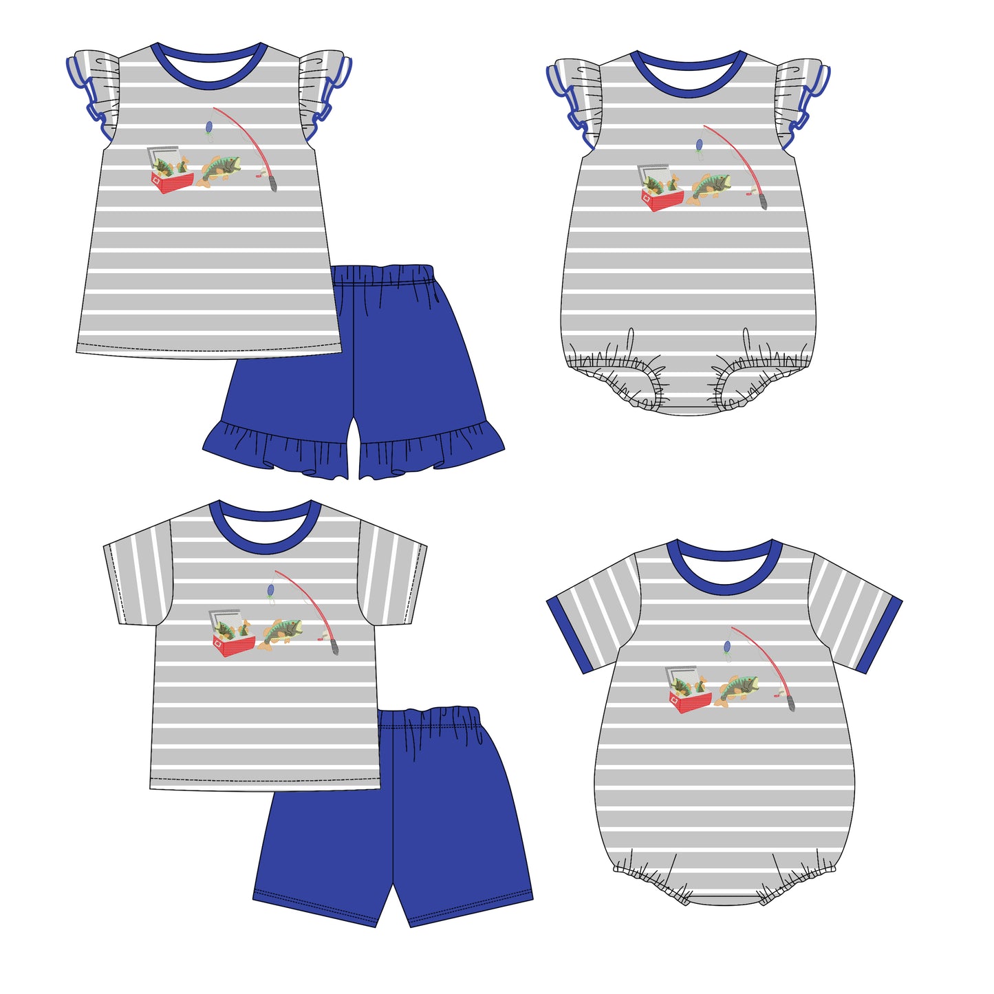 25.11.10 custom each style moq 5 eta 6-8week Sibling Sister baby short sleeve shorts sets 2 and romper 2 match design