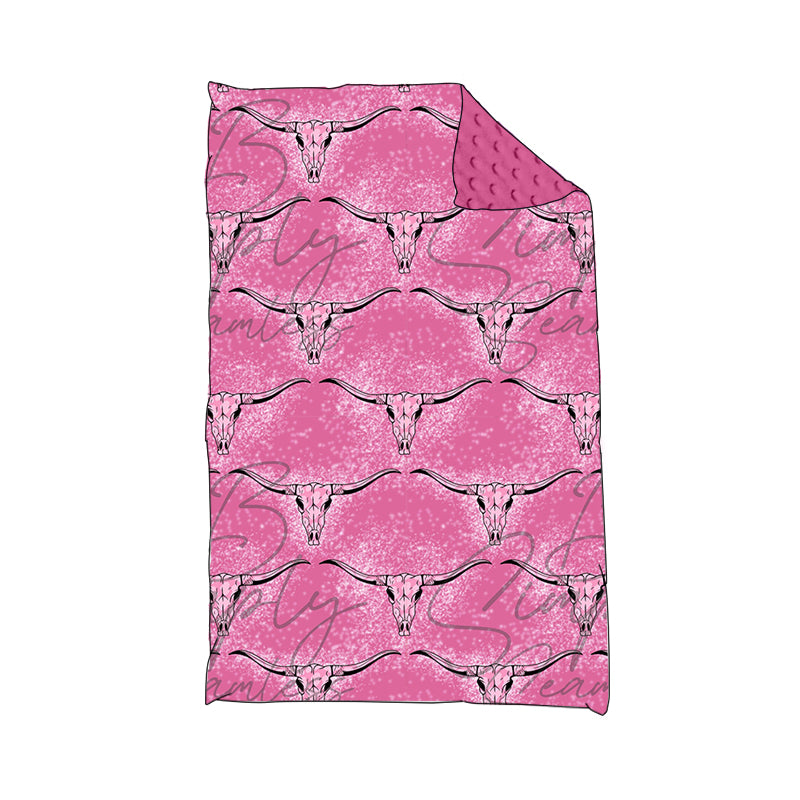 8.24 custom each style moq 5 eta 4-6week baby blanket cow head blanket design