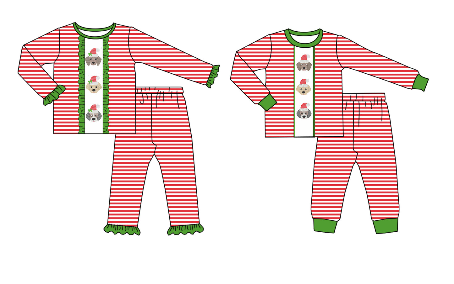 25.6.13 custom each style moq 5eta 4-6week Sibling Sisters Christmas baby girl long sleeve pants sets 1 and sets 2 match family design
