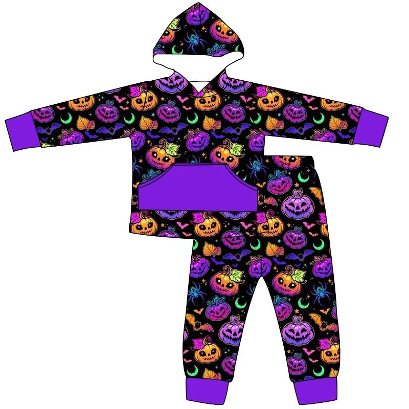 Custom moq 5 each style eta 6-7weeks baby girl clothes hooded long sleeve pants sets 1 and sets 2-25.7.26