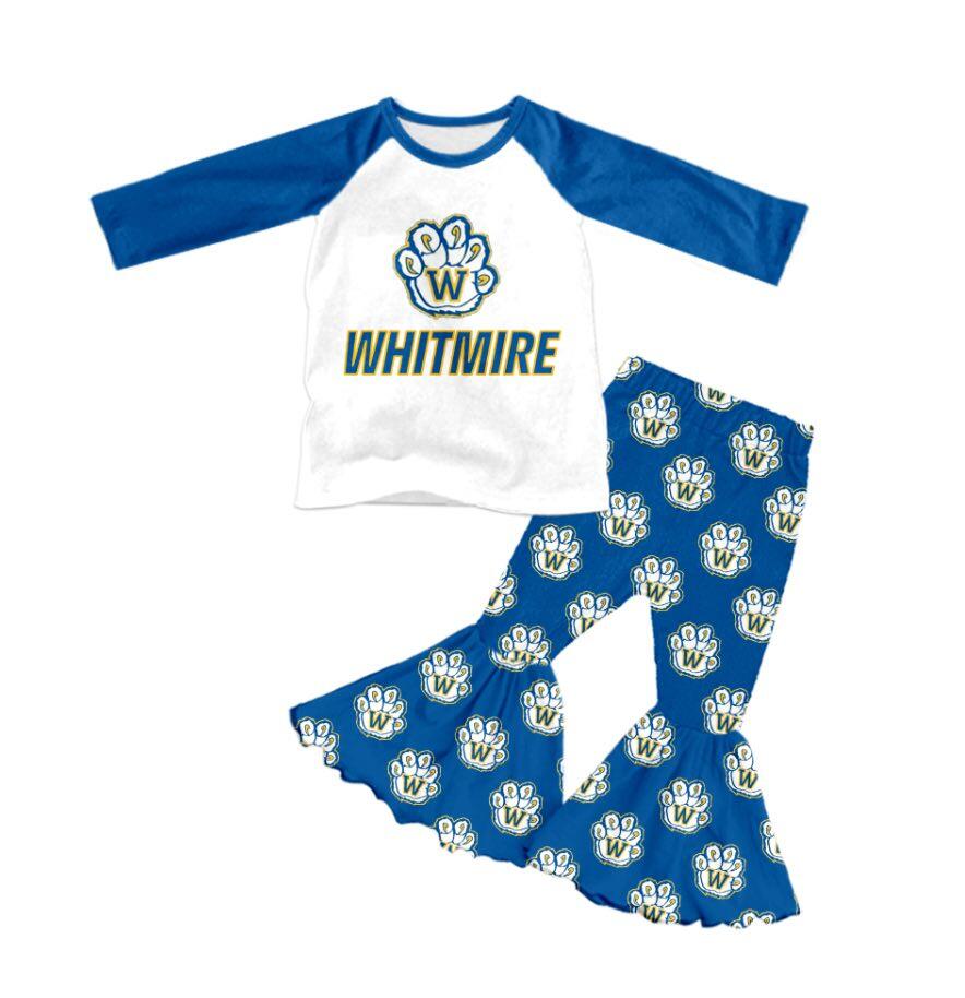 Girls blue long sleeve long pants outfits whitmire moq 5