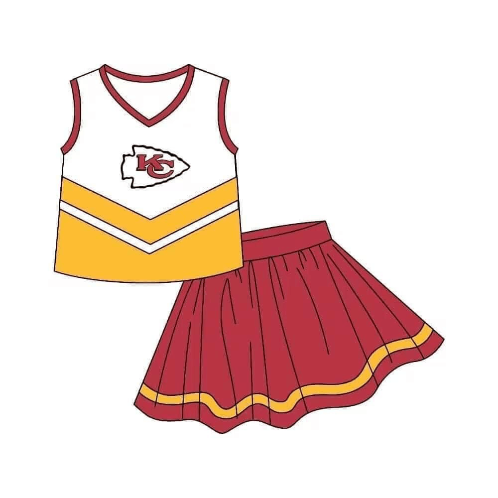Girls sleeveless top with short dress KC moq 5