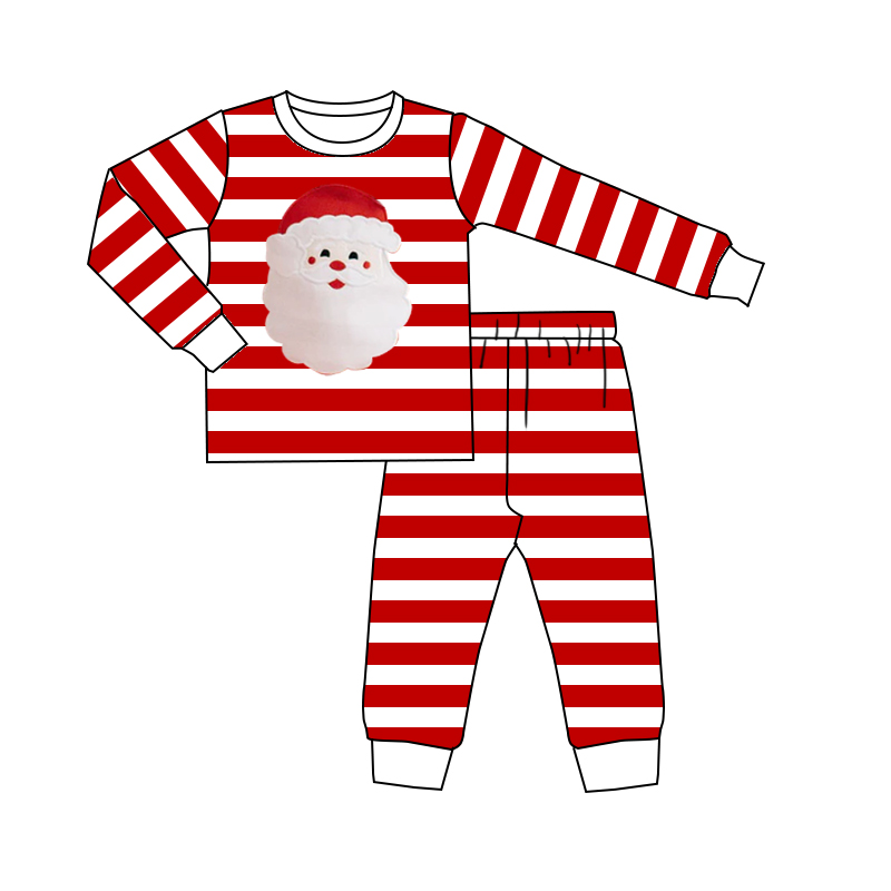Santa Red and White Striped Long Sleeve Trouser Suit