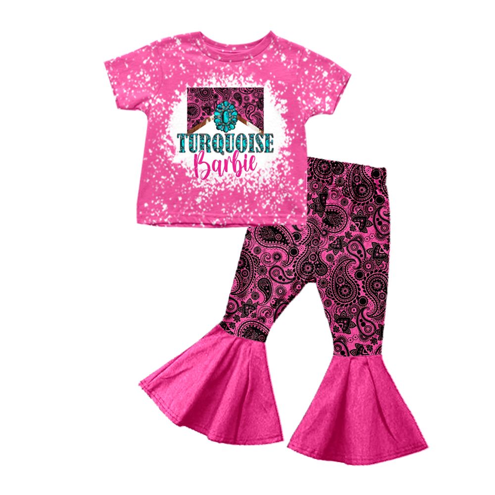 Pink Girls Pants Suit