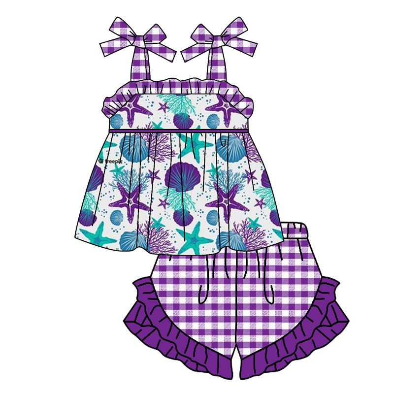 Underwater World Starfish Plaid Set