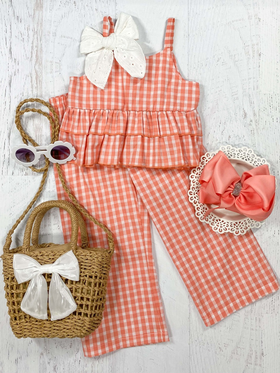 plaid girl suit