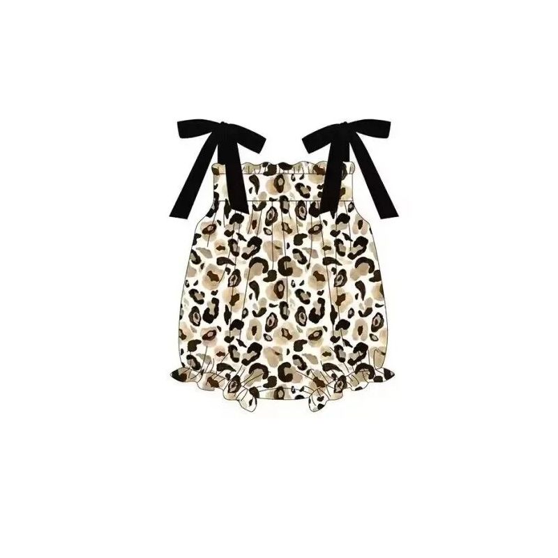 Girls' romper with suspenders
