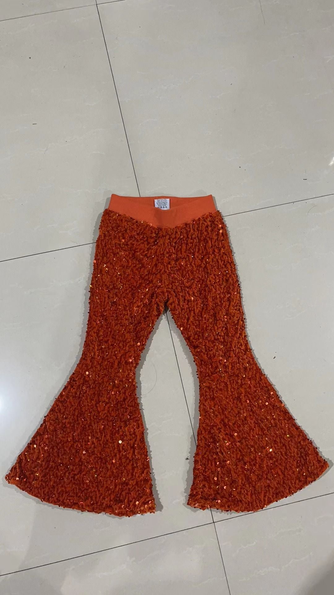 Orange Sequined Trousers