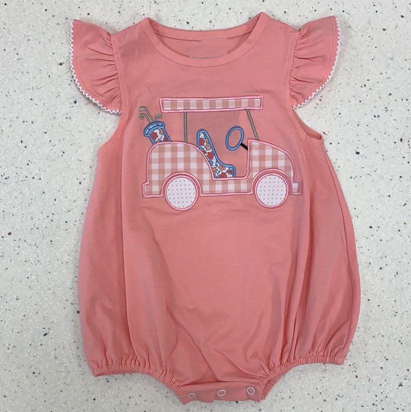 Summer embroidered girls' romper