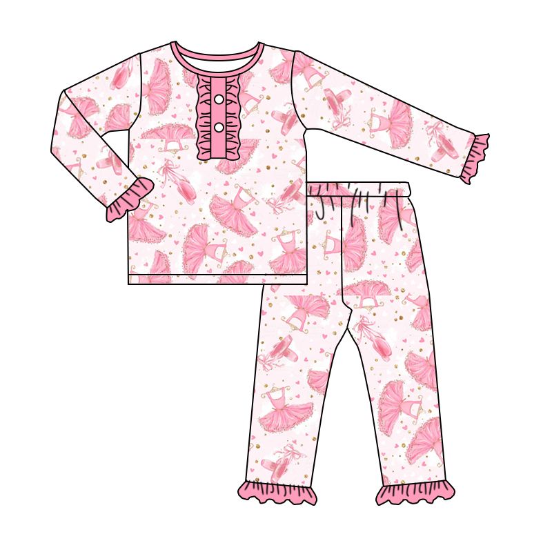 GLP0732 Ghost Pumpkin Blossom Powder Blue Long Sleeve Trouser Set