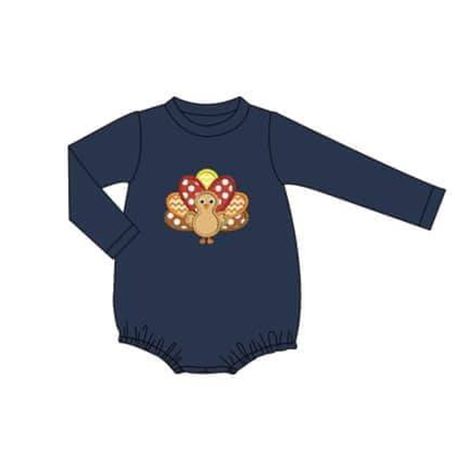 LR0606 Polka dot turkey navy long sleeve jumpsuit