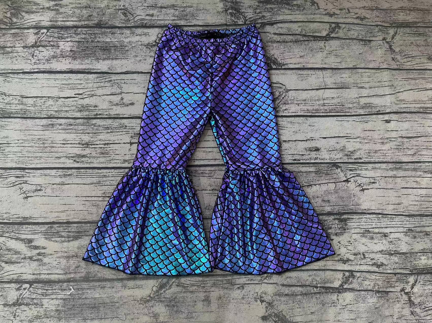 Fishscale blue and purple trousers