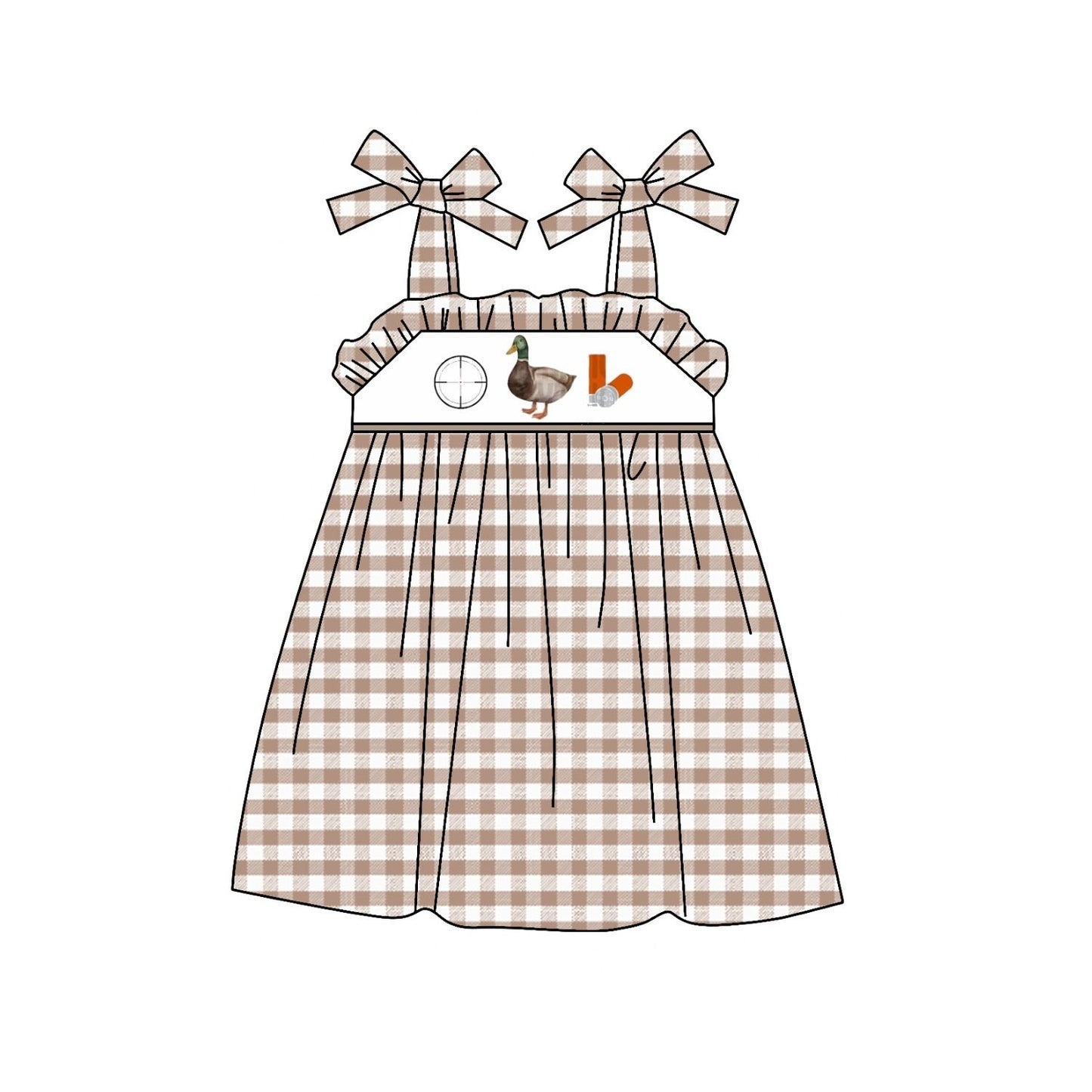 duck brain plaid skirt